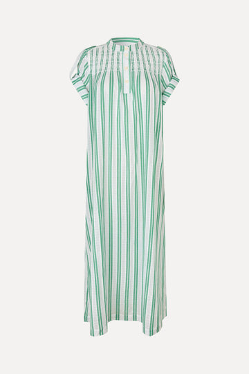 Stine Goya Smocked Tunic Long Dress Dress Smocked Stripes