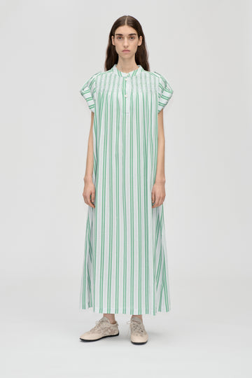 Stine Goya Smocked Tunic Long Dress Dress Smocked Stripes