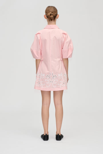 Stine Goya Structured Sleeve Mini Dress Dress Ballerina Broderie