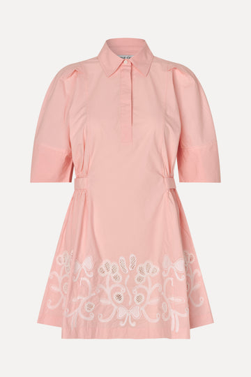 Stine Goya Structured Sleeve Mini Dress Dress Ballerina Broderie