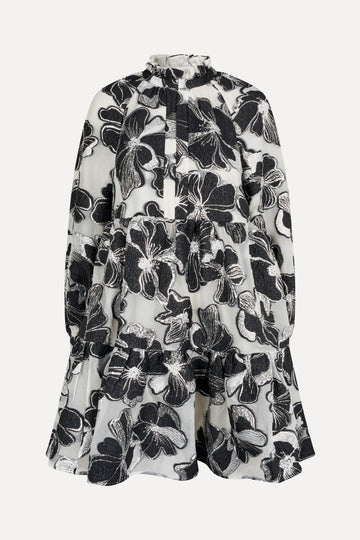 Stine Goya Tier Voluminous Ruffle Mini Dress Dress Anemone Jacquard