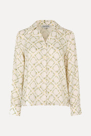 Stine Goya Wide Point Collar Shirt Top Sakura Check Yellow